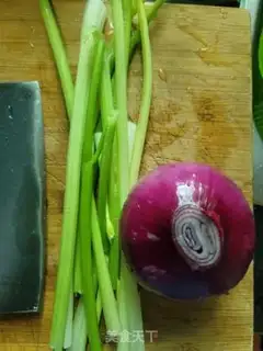 Make Onion celery and pork step 1