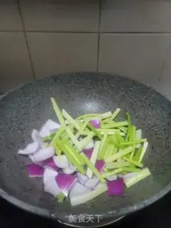 Make Onion celery and pork step 5