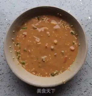 Make Sesame sauce, garlic and mud step 8