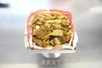 Make Plum pagoda meat step 7