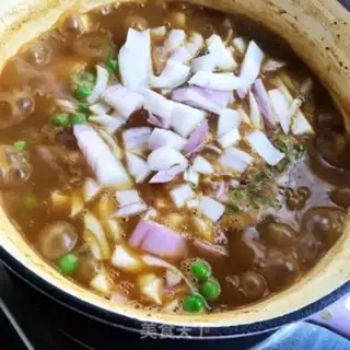 Make Curry beef potatoes and rice step 12