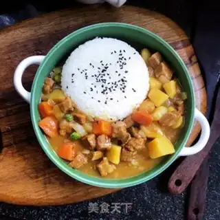 Make Curry beef potatoes and rice step 15