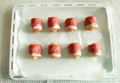 Make Puffed cheese bacon step 7