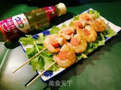 Make Garlic shrimp sausage string step 6