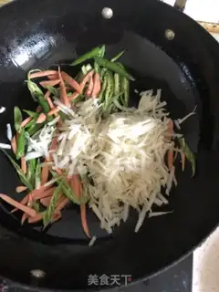 Make Ham sausage fried blue step 3