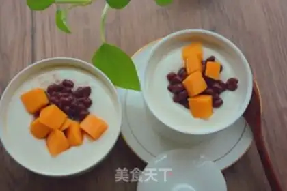 Make Mango bean milk step 9