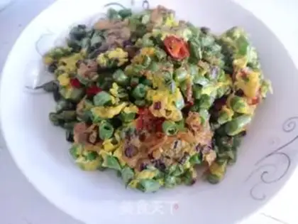 Make Soybeans fried eggs step 9
