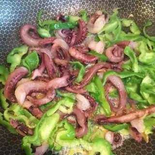 Make Green pepper fire step 7
