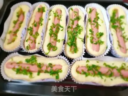 Make Onion hot dog bread step 5