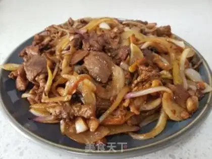 Make Onion fried lamb step 7