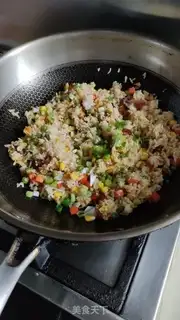 Make Sausage egg fried rice step 9