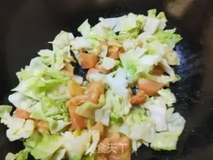 Make Potato cabbage fried eggs step 6