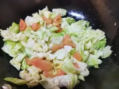 Make Potato cabbage fried eggs step 7