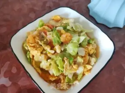 Make Potato cabbage fried eggs step 12