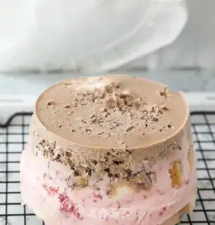Make Cake of ice cream in the oven step 6