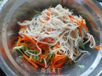 Make A golden mushroom fan with cucumber step 4