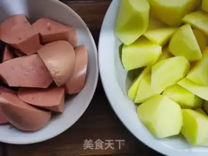 Make Potato ham sausage step 0