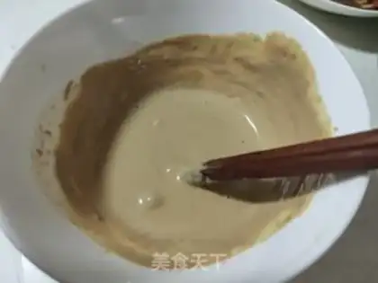Make Sesame sauce, bean horns step 5