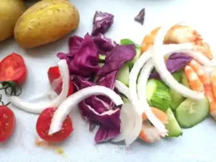 Make Potato shrimp salad step 6