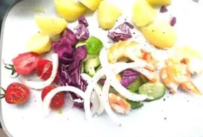 Make Potato shrimp salad step 9