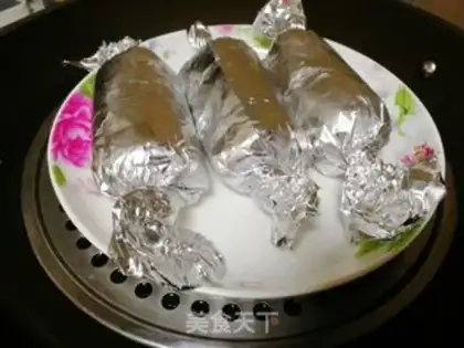 Make Salted egg, chicken leg roll step 5
