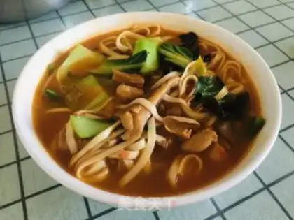 Make Chicken mushroom noodles step 12
