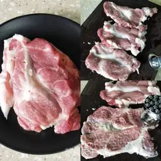 Make Cheese and pork step 0