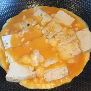 Make Golden mushroom eggs and tofu step 8