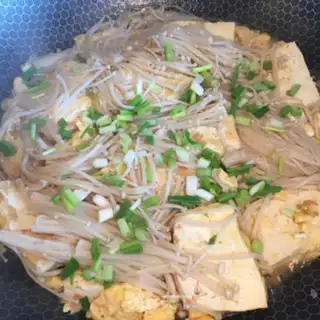 Make Golden mushroom eggs and tofu step 11