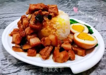 Make Frozen eggs and meat rice step 13