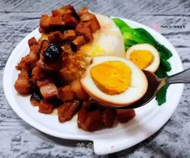 Make Frozen eggs and meat rice step 16