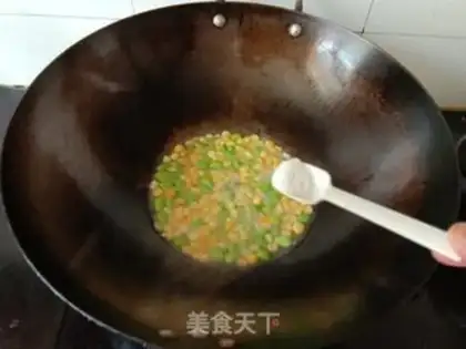 Make Corn fried beans step 4