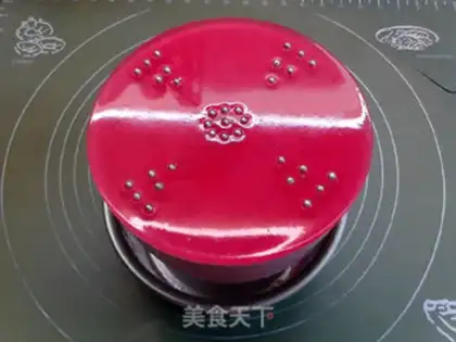 Make Mirror cranberry mousse cake step 20