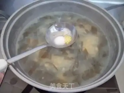 Make Seaweed bean congee step 7