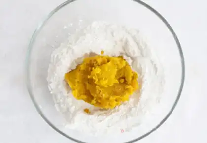 Make Pumpkin rice balls step 2