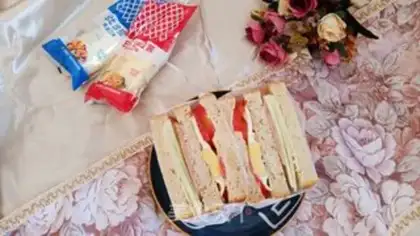 Make Quick-hand breakfast sandwich step 11