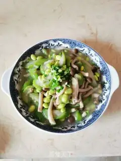 Make Crab mushrooms, silk melons step 8