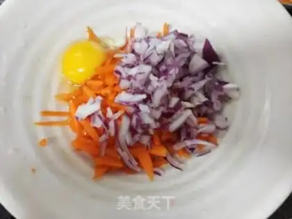 Make Carrot onion pancakes step 1