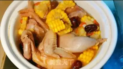 Make Chicken soup and hand tore chicken step 3