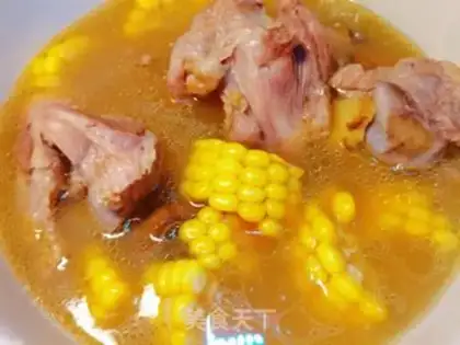 Make Chicken soup and hand tore chicken step 4