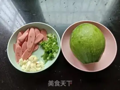 Make Pumpkin ham and sausage step 0