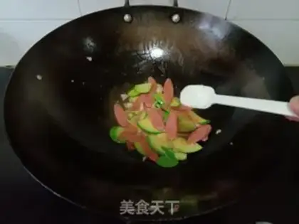 Make Pumpkin ham and sausage step 5