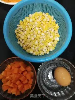 Make Corn carrot fried eggs step 0