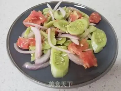 Make Cucumber tomato onions step 6