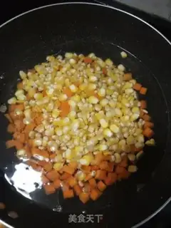 Make Corn carrot fried eggs step 1