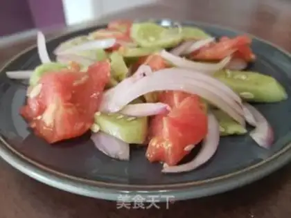 Make Cucumber tomato onions step 7