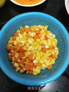 Make Corn carrot fried eggs step 2