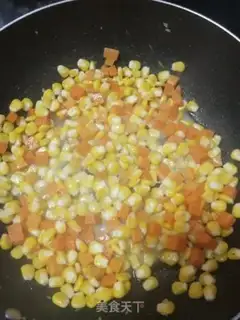 Make Corn carrot fried eggs step 4