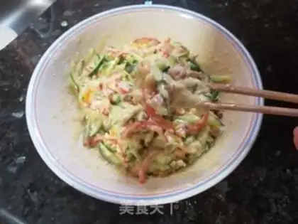 Make cucumber eggcake step 4