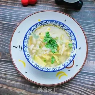 Make White mushroom egg-skin soup step 12